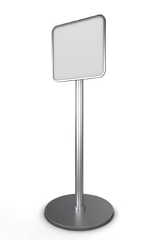 Blank sign. 3d illustration isolated on white background