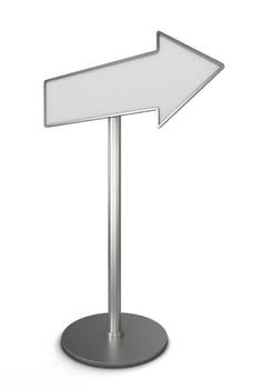 Blank sign. 3d illustration isolated on white background