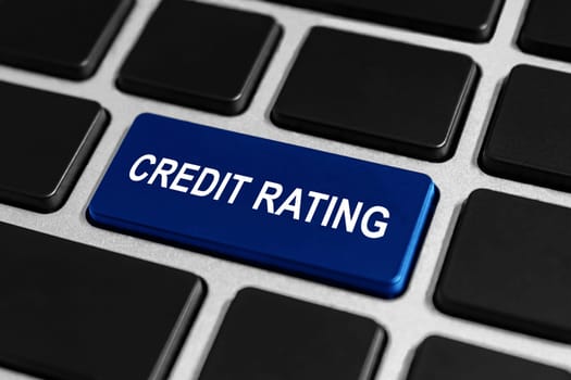 credit rating button on keyboard, business concept