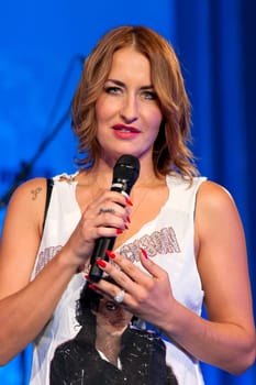 Sarah Connor (deutsche Pop- und Soulsängerin sowie Songschreiberin) beim Medien-Event -Holiday on Ice - Speed- im Sofitel Hotel am Berliner Gendarmenmarkt.