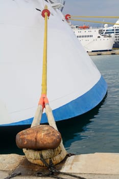 Ships moored for cruises in port