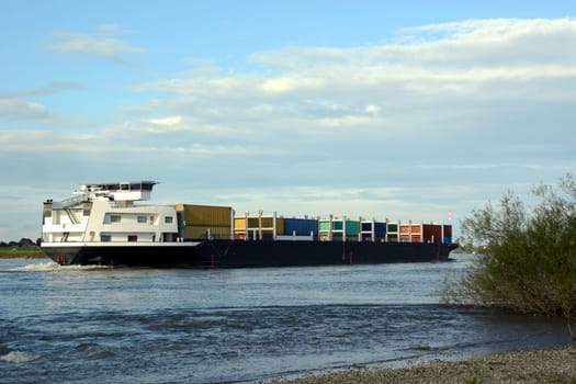 Inland waterway on the Rhine