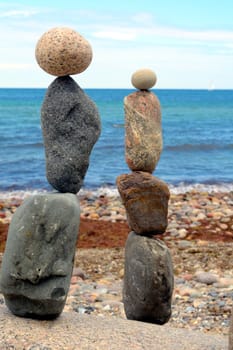 Sculptures on the beach