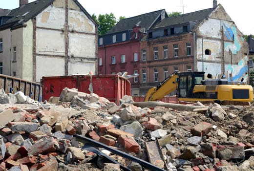 Demolition of apartment buildings