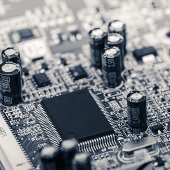 With the integrated circuit, close-up