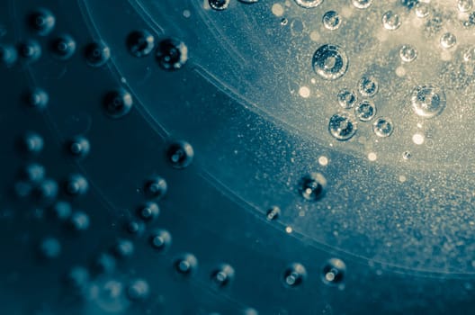 Air bubbles in the fluid, abstract background