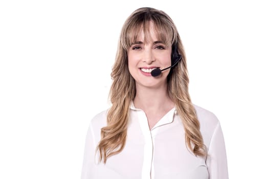Pretty customer support executive to assist you.