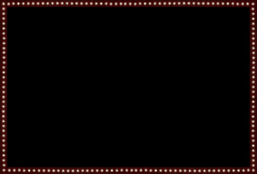 red back stage light on black background space frame