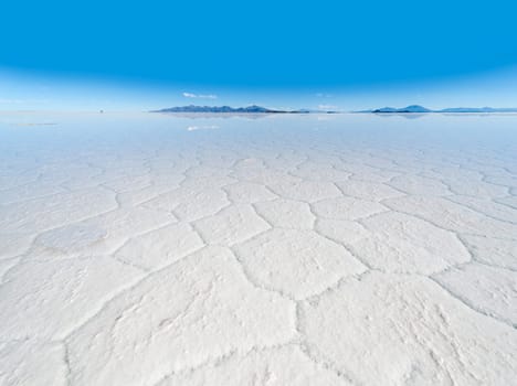 Salt lake Uyuni in Bolivia