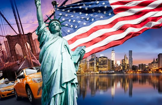 new york cityscape, tourism concept photograph