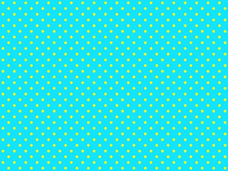 Seamless dot pattern turquoise with yellow dots