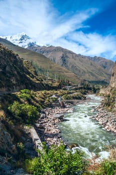 Urubamba Sacred Valley in Peruvian Andes