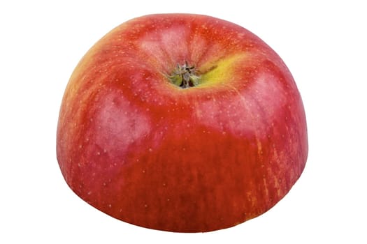 Cut apple isolated on a white background