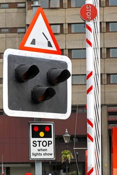 Movable Bridge Sign Lights and Barrier Ramp