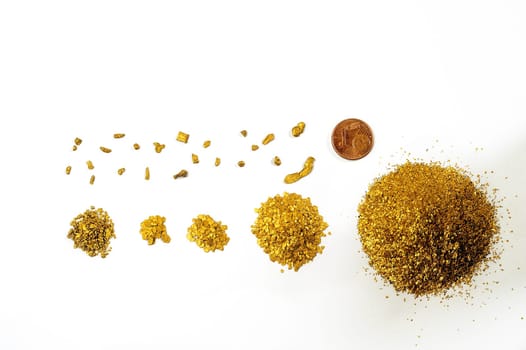 glitter background placer gold found in France