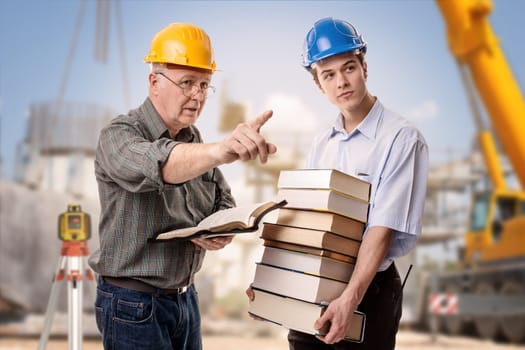 Spiritual teacher giving instructions to a student"According to the grace of God which is given unto me, as a wise master builder, I have laid the foundation, and another build thereon."" 1 Cor. 3"