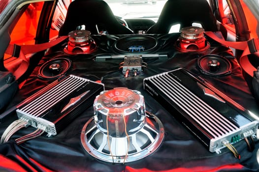 Car tuning exhibition in Saint-Christole-les-Ales in the French department of Gard.