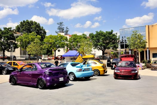 Car tuning exhibition in Saint-Christole-les-Ales in the French department of Gard.