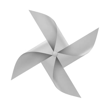 Pinwheel toy. 3d illustration isolated on white background