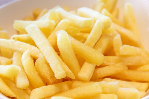 appetizing french fries potatoes, selective focus
