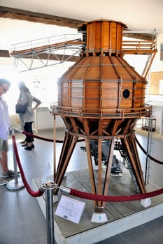 Model of a salt silo once used to load trucks to transport salt and used in corporate saline Aigues-Mortes in Camargue.