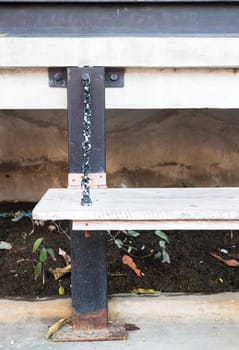 DIY chair swing in garden, stock photo