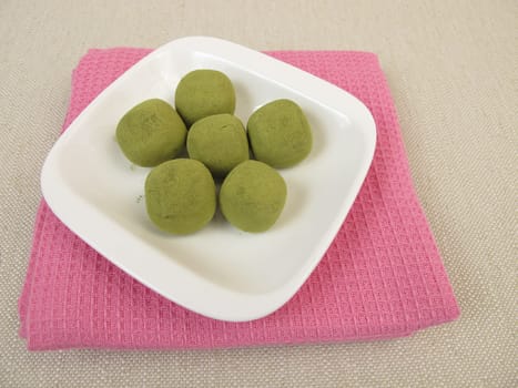 Matcha chocolate balls