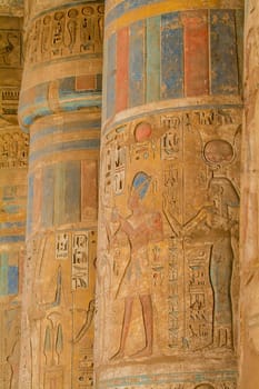 Egypt, Upper Egypt, Nile Valley, Gaugue bank of Thebes, about Luxor, Medinet Habu Temple classified World Heritage