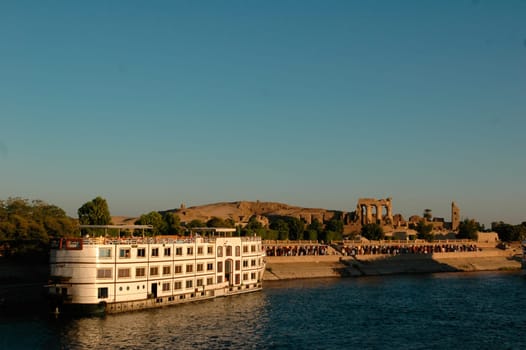 Egypt, Upper Egypt, Nile Valley, Kom Ombo temple dedicated to the god Sobek the crocodile-headed