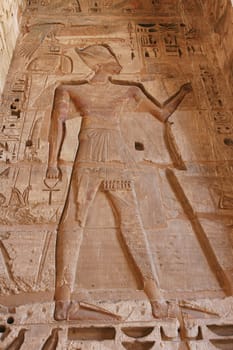 Egypt, Upper Egypt, Nile Valley, Gaugue bank of Thebes, about Luxor, Medinet Habu Temple classified World Heritage