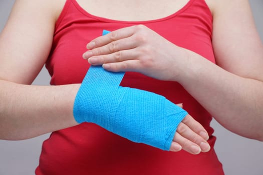 Woman's Hand and Bandage