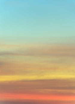 Abstract sunset sky background in soft focus