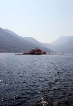 the buildings located in the territory of the sea which is near coast of Montenegro