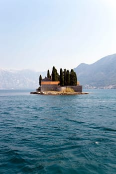the buildings located in the territory of the sea which is near coast of Montenegro