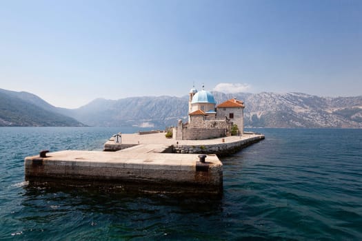 the buildings located in the territory of the sea which is near coast of Montenegro