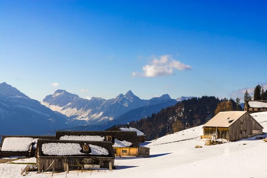 Switzerland,Canton of St. Gallen,Sarganserland,Toggenburg,Amden,Mattstockalp,Alphütten,Glarus Alps