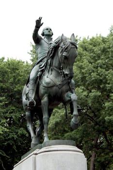 Equestrian statue of General George Washington, in the south side of Union Square. New York City