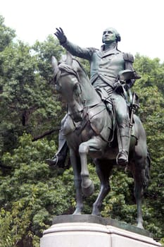 Equestrian statue of General George Washington, in the south side of Union Square. New York City