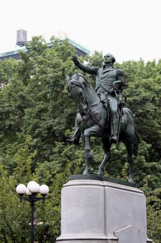 Equestrian statue of General George Washington, in the south side of Union Square. New York City