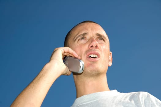 Boey on the phone, can't believe what he's hearing