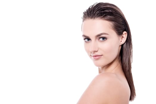 Gorgeous spa woman with healthy clean skin