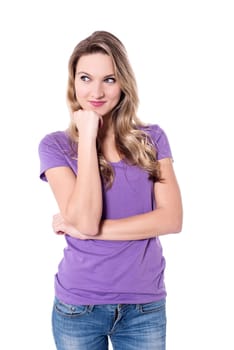 Young charming woman in casuals