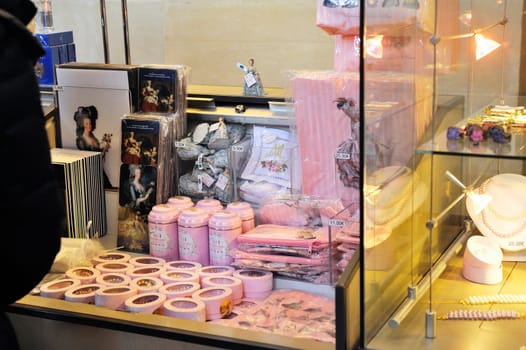 the souvenir shop in the castle of Versailles