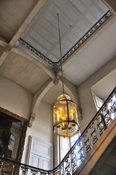 A monumental staircase of the palace of Versailles