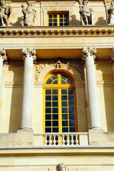 facade of the castle on the side of the orangery