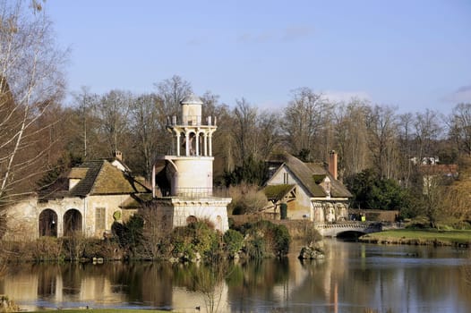 Queen's Hamlet in the park of the castle of Versailles