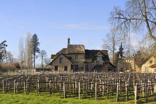 Queen's Hamlet in the park of the castle of Versailles