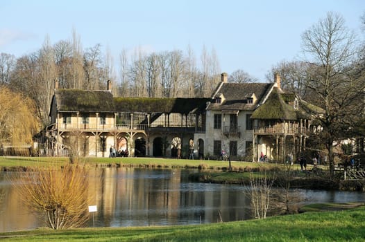 Queen's Hamlet in the park of the castle of Versailles