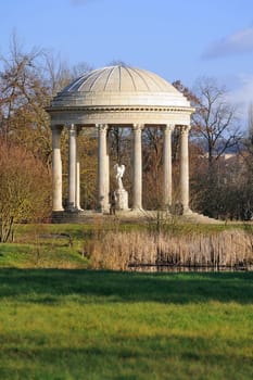 versailles temple of love with its center the statue of Cupidon