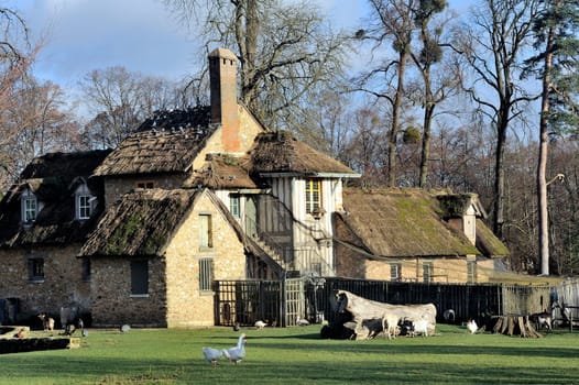 Queen's Hamlet in the park of the castle of Versailles